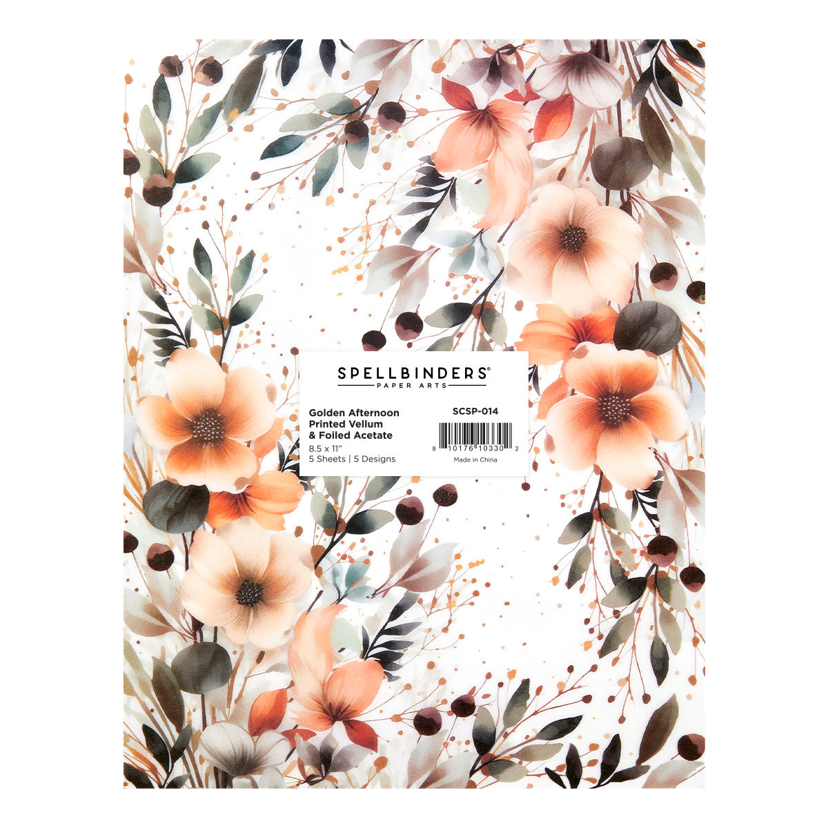 Spellbinders Rosie's Studio Golden Afternoon Printed Vellum and Foiled Acetate scsp-014