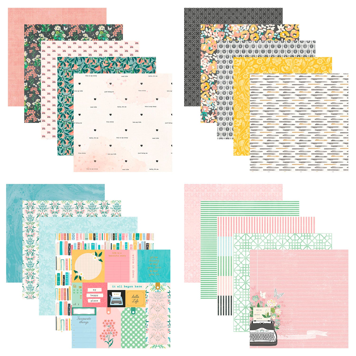 Spellbinders Rosie's Studio Hello It's Me 12x12 Designer Paper Pack 168833