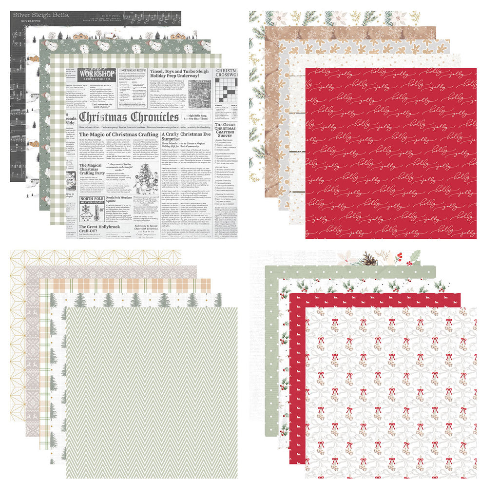 Spellbinders Rosie's Studio Sleigh Bells Ring 6x6 Paper Pad 169394 sheets