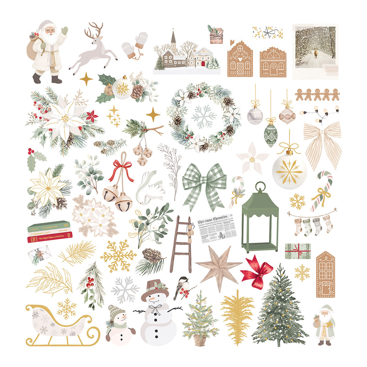 Spellbinders Rosie's Studio Sleigh Bells Ring Cardstock Diecut Ephemera 169397