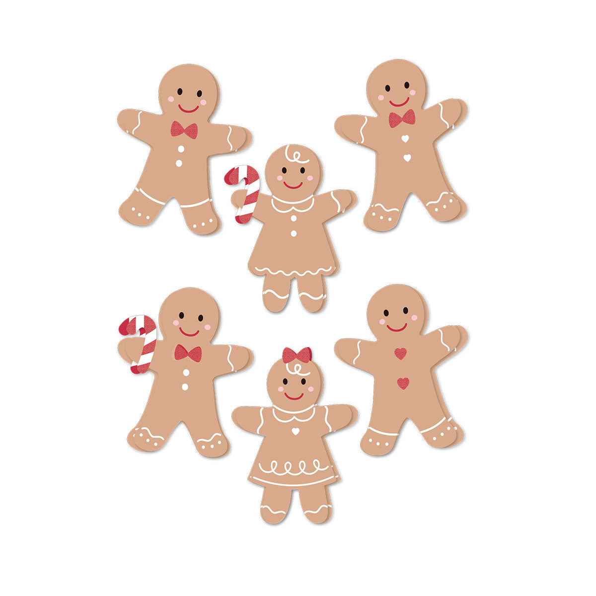 Spellbinders Rosie's Studio Sleigh Bells Ring Gingerbread Dimensional Acetate Stickers 169469