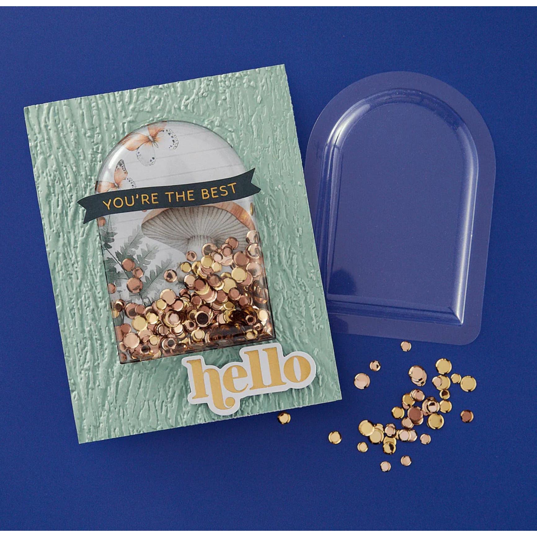 Spellbinders Satin Gold Sequins scs-364 hello