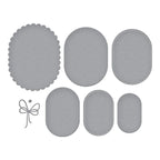 Spellbinders Scallop and Stitched Edge Ovals Etched Dies s4-1431 pieces