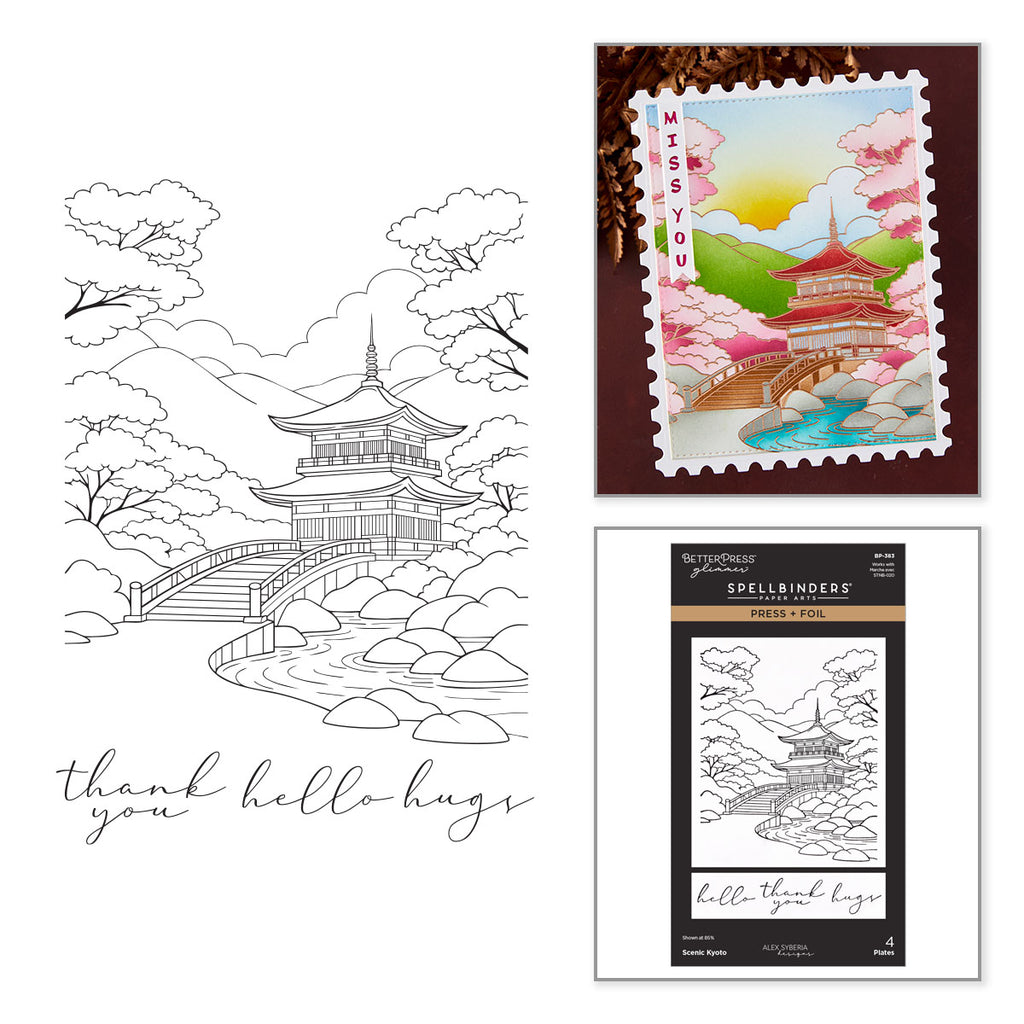 Spellbinders Scenic Kyoto Press and Foil Plates bp-383