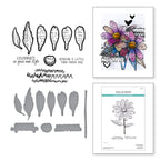 Spellbinders Sculpted Scripted Floral Clear Stamp and Die Set sds-215