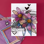 Spellbinders Sculpted Scripted Floral Clear Stamp and Die Set sds-215 hug