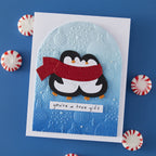 Spellbinders Season Sparkles 3D Embossing Folder e3d-146 penguin