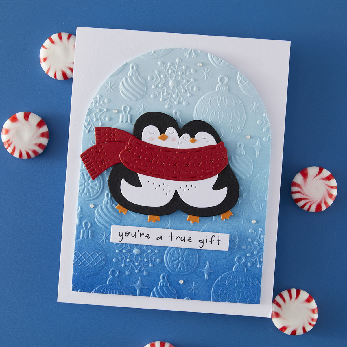 Spellbinders Season Sparkles 3D Embossing Folder e3d-146 penguin