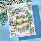 Spellbinders Seasonal Wreath Foliage Etched Dies s6-259 christmas