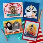 Spellbinders Sending Hugs Die Bundle cards