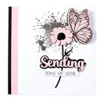 Spellbinders Sending Smiles Sentiments Clear Stamp and Die Set sds-202 love