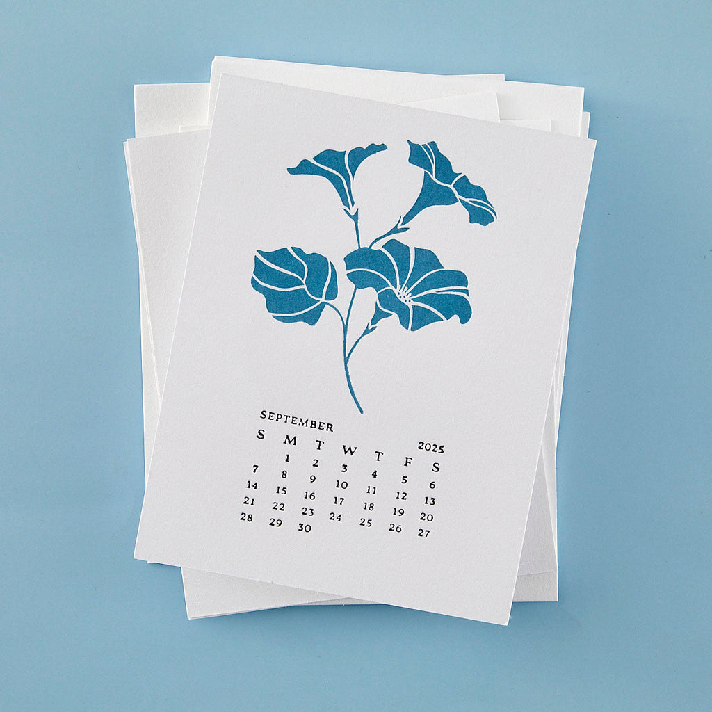 Spellbinders September Morning Glory Press Plates bp-253 calendar