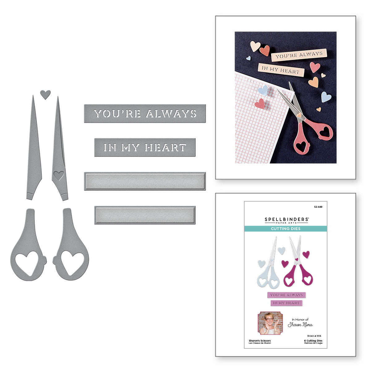Spellbinders Sharon's Scissors Etched Dies s2-449