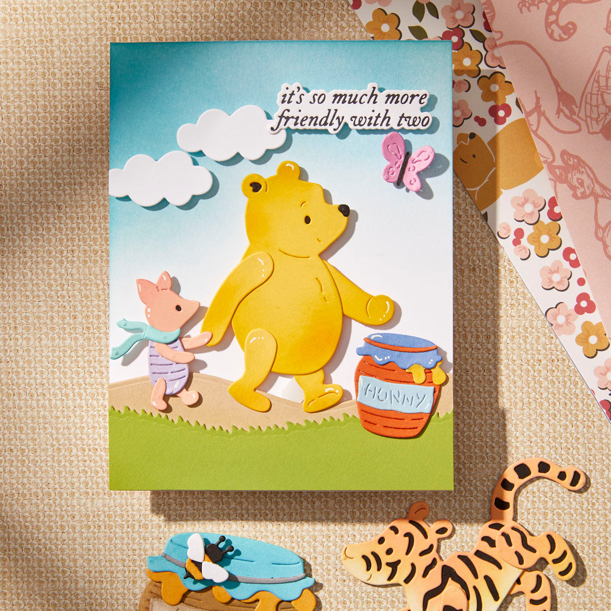 Spellbinders Silly Old Bear Sentiments Press Plate and Die Set bp-285 friendly with two