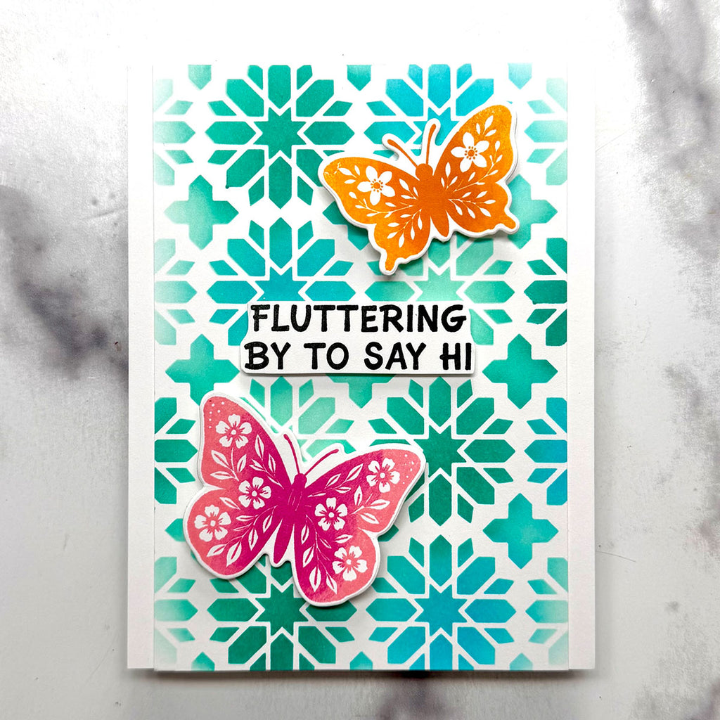 Spellbinders Simon Hurley Blooming Butterflies Coordinating Dies s5-754 fluttering by