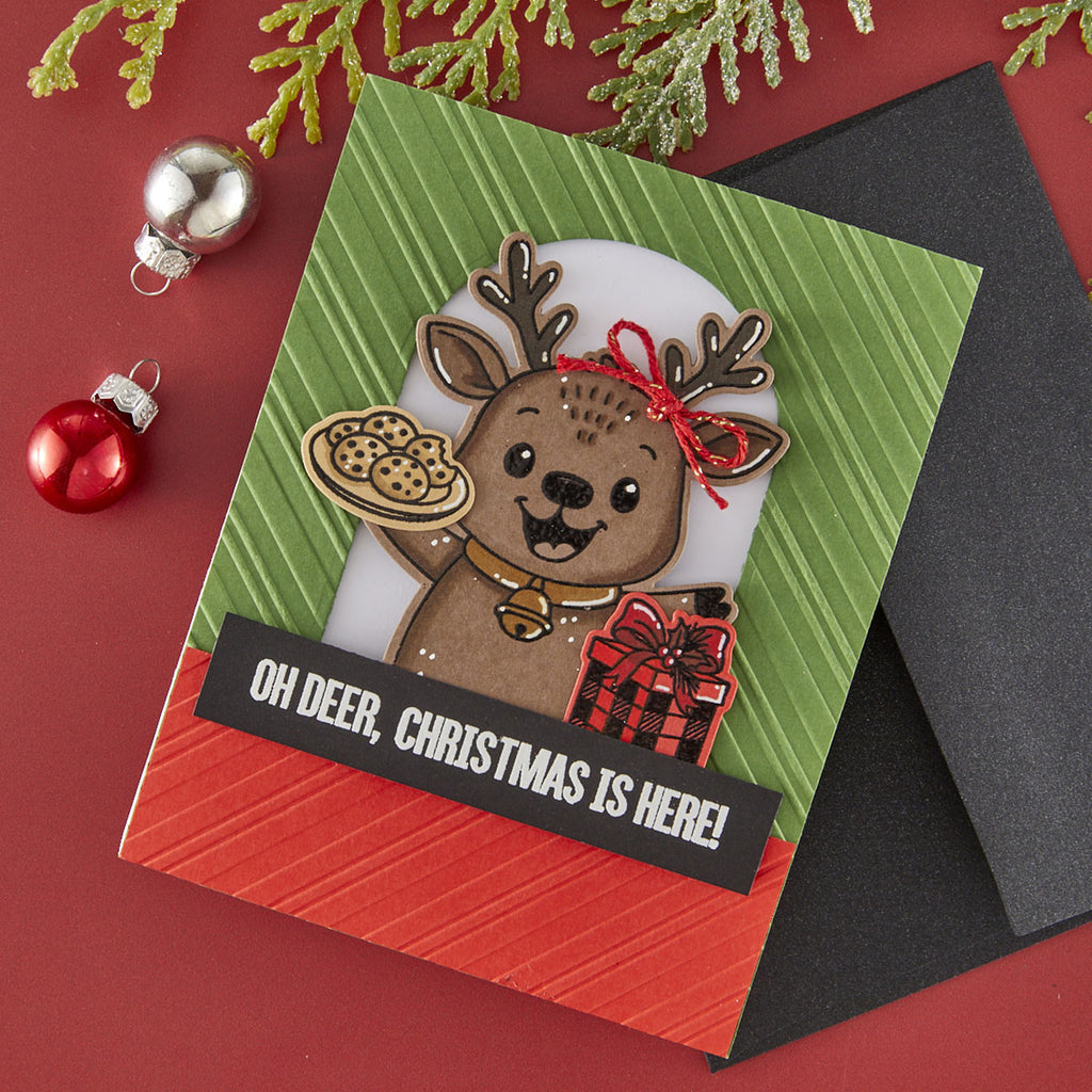 Spellbinders Simon Hurley Christmas Hugs Etched Coordinating Dies s7-281 reindeer