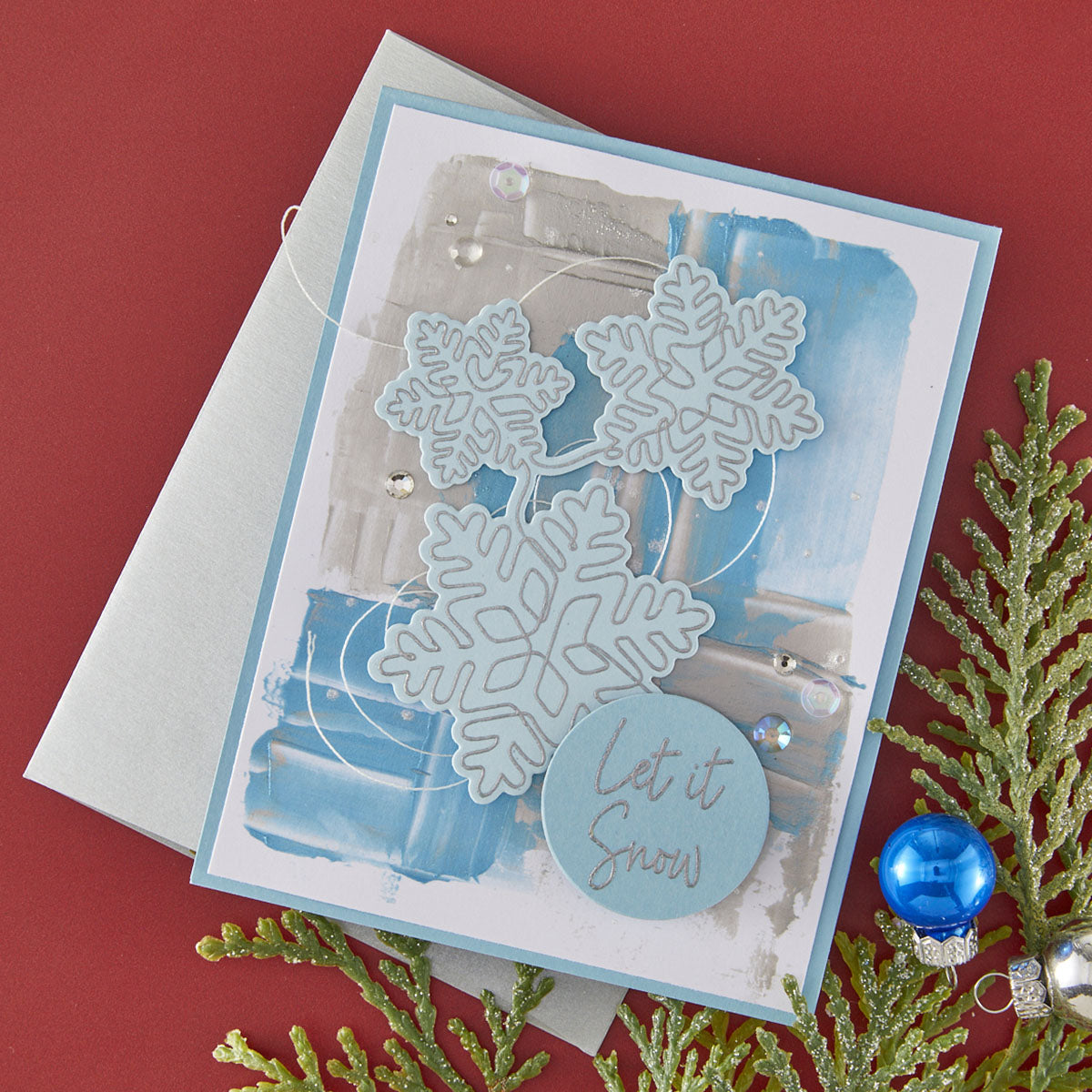 Spellbinders Simon Hurley Ho Ho Ho Etched Coordinating Dies s7-282 let it snow