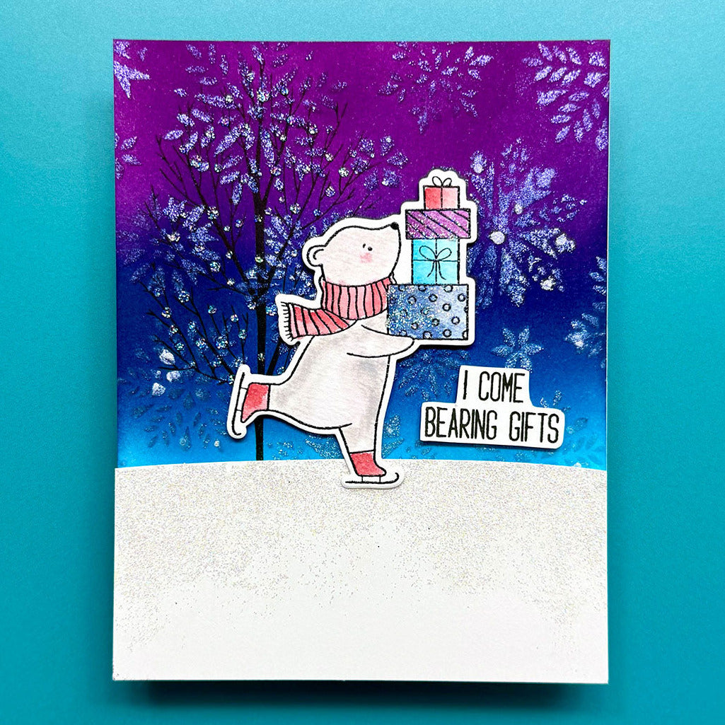 Spellbinders Simon Hurley Skating By Coordinating Dies s4-1480 bearing gifts