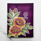 Spellbinders Simon Hurley Sketched Peonies Coordinating Dies s7-286 make me smile