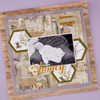 Spellbinders Simple Vintage Lavender Fields Hexagons Etched Dies s4-1531 honey