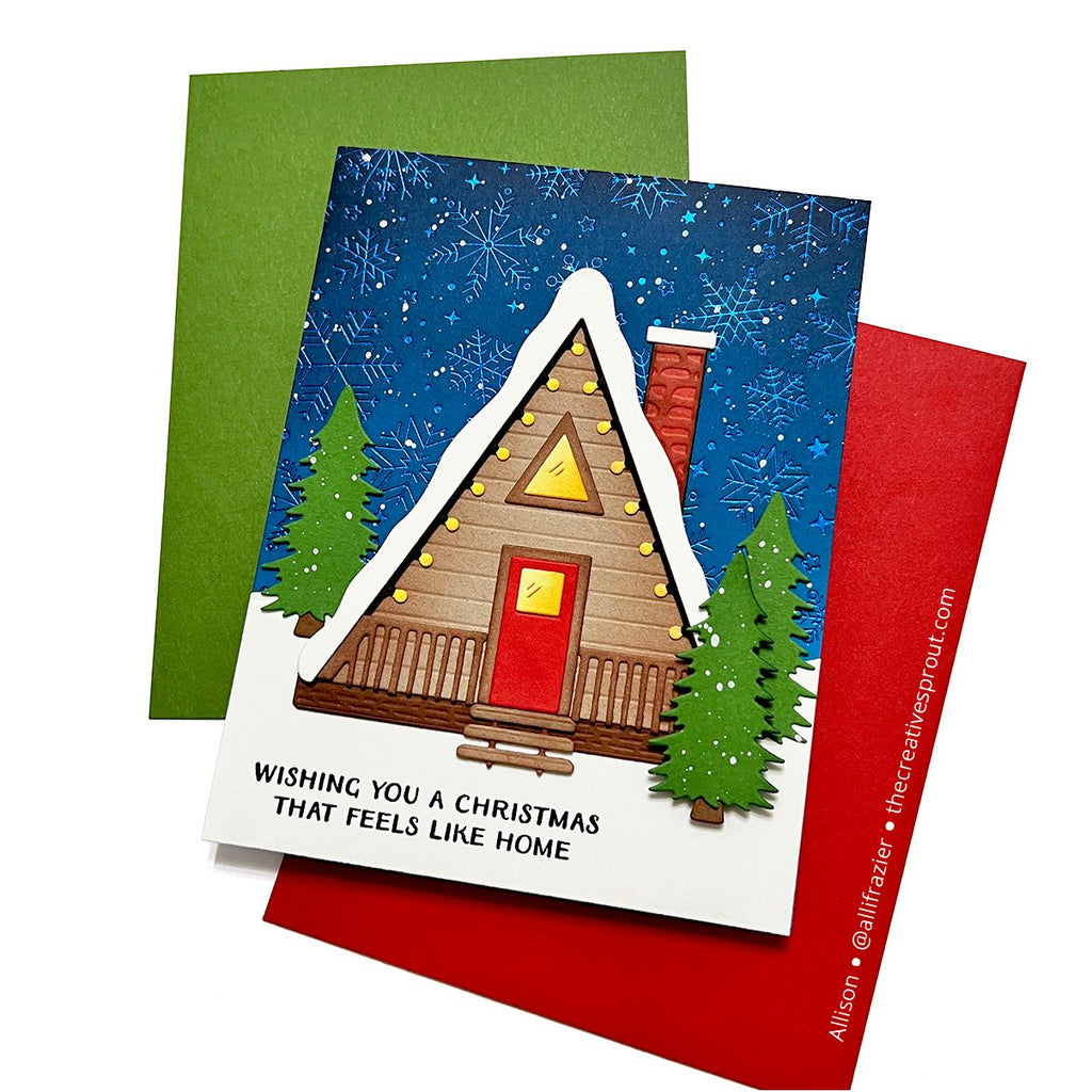 Spellbinders Ski Lodge Etched Dies s5-717 a-frame | color-code:ALT01