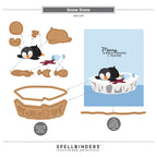 Spellbinders Snow Done Stamp and Die Set sds-243 assembly guide