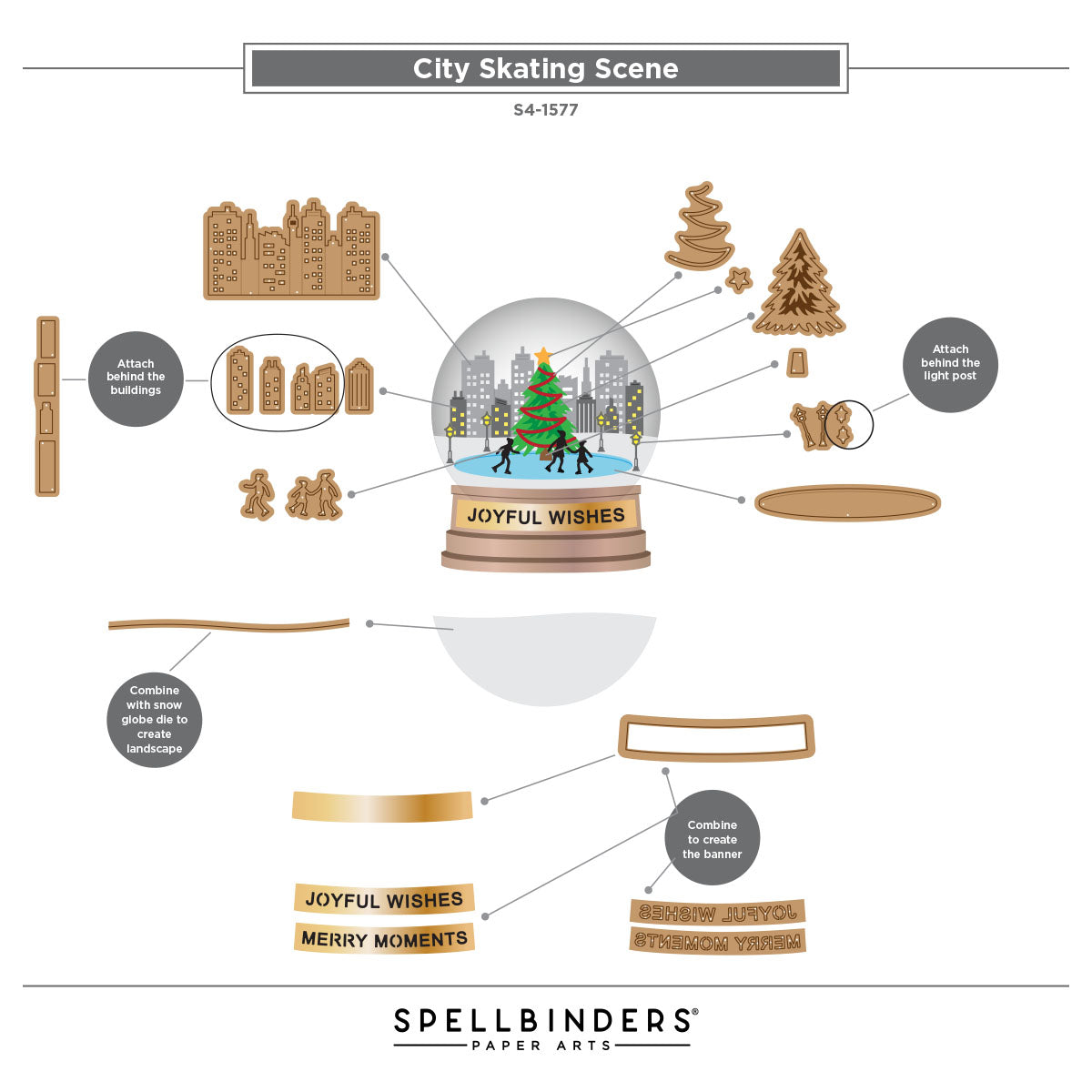 Spellbinders Snow Globe Scenes Die Set bd-1160 guide