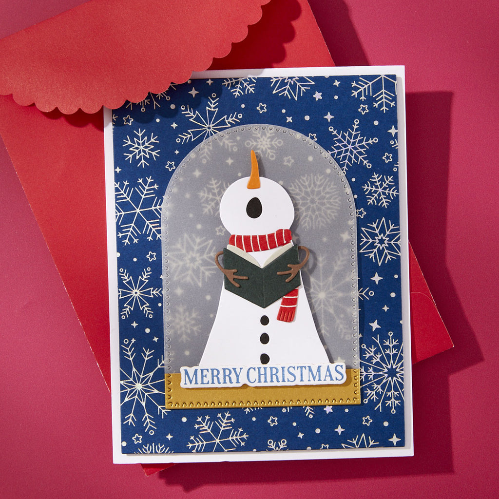 Spellbinders Snowfall Shimmer BetterPress Plate bp-314 snowglobe
