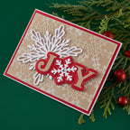 Spellbinders Snowflake Background Etched Dies s5-764 snowflake background joy card
