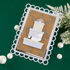 Spellbinders Snowflake Background Etched Dies s5-764 white presents sparkle snowflakes card