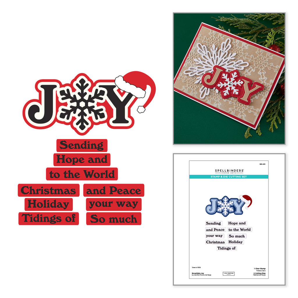 Spellbinders Snowflake Joy Stamp and Die Set sds-235