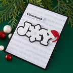 Spellbinders Snowflake Kisses Sentiments Press and Foil Plate and Die Set bp-377 christmas joy card santa hat