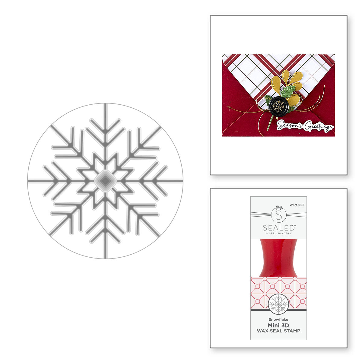 Spellbinders Snowflake Mini 3D Wax Seal wsm-008