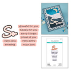 Spellbinders So Amazing Sentiments Clear Stamp and Die Set sds-223