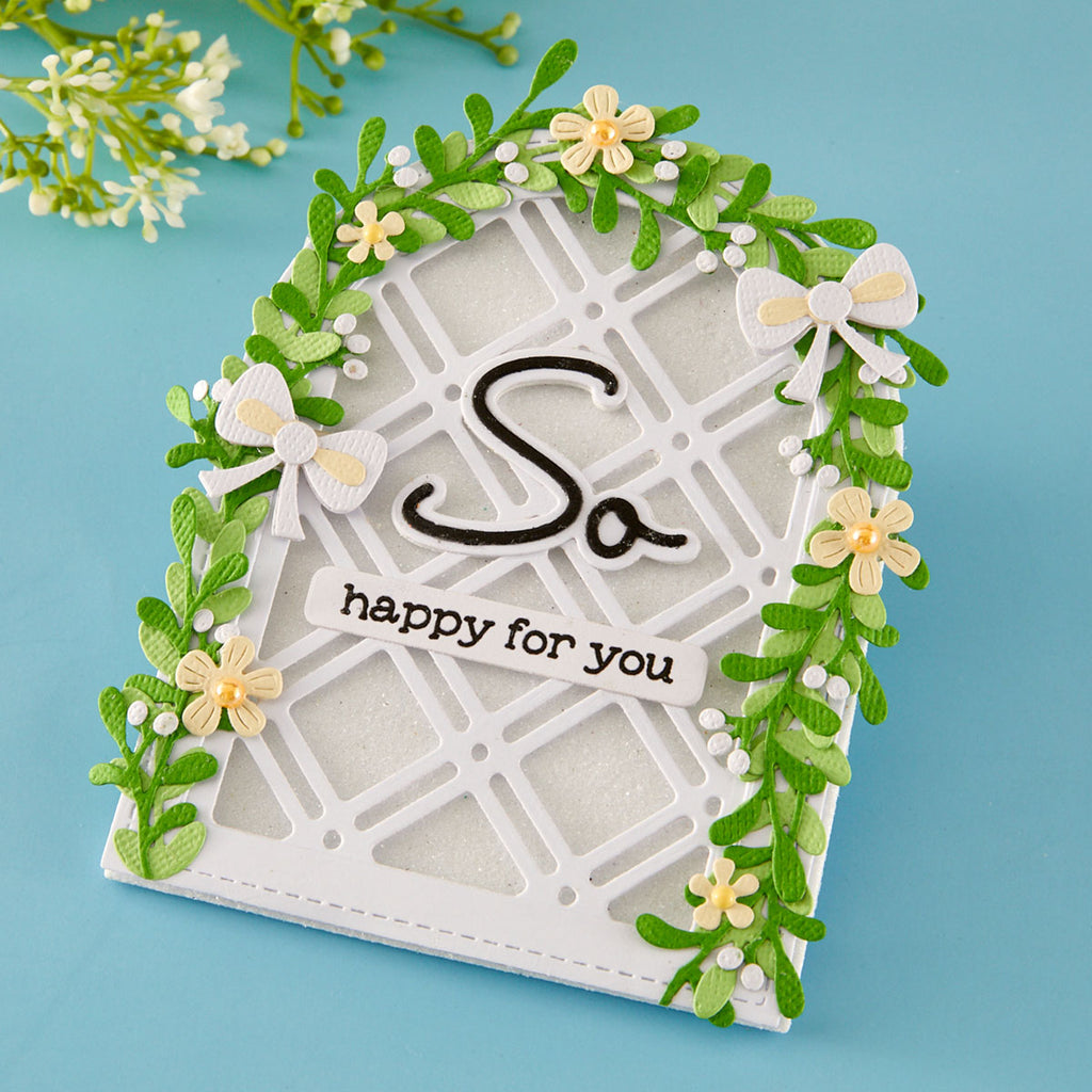 Spellbinders So Amazing Sentiments Clear Stamp and Die Set sds-223 bow