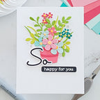 Spellbinders So Amazing Sentiments Clear Stamp and Die Set sds-223 so happy for you