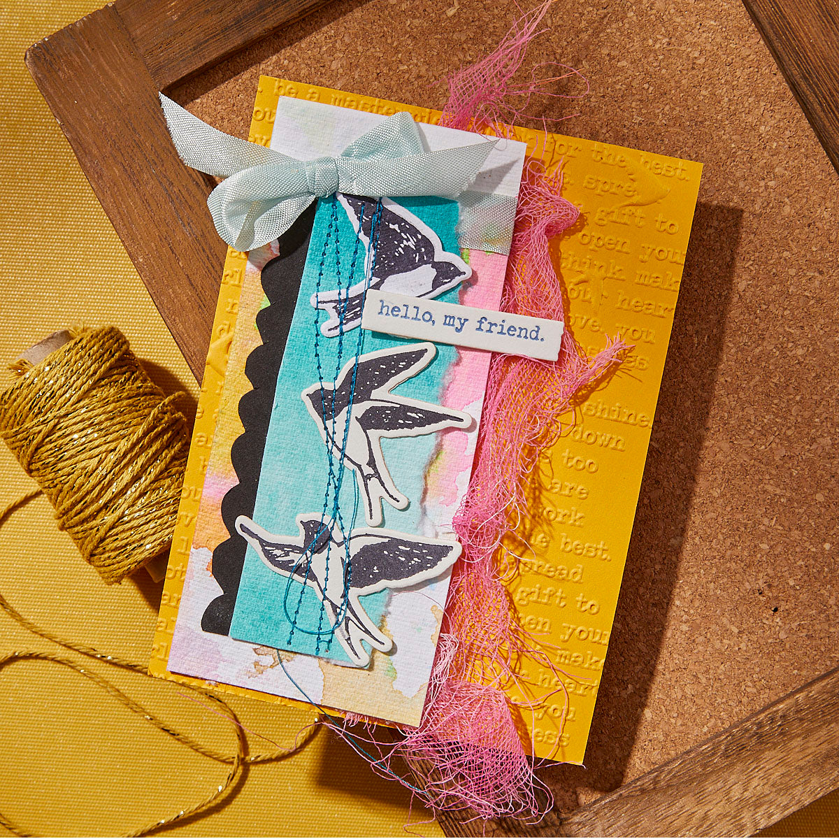 Spellbinders Soaring 3D Embossing Folder Embossing Folder e3d-123 hello