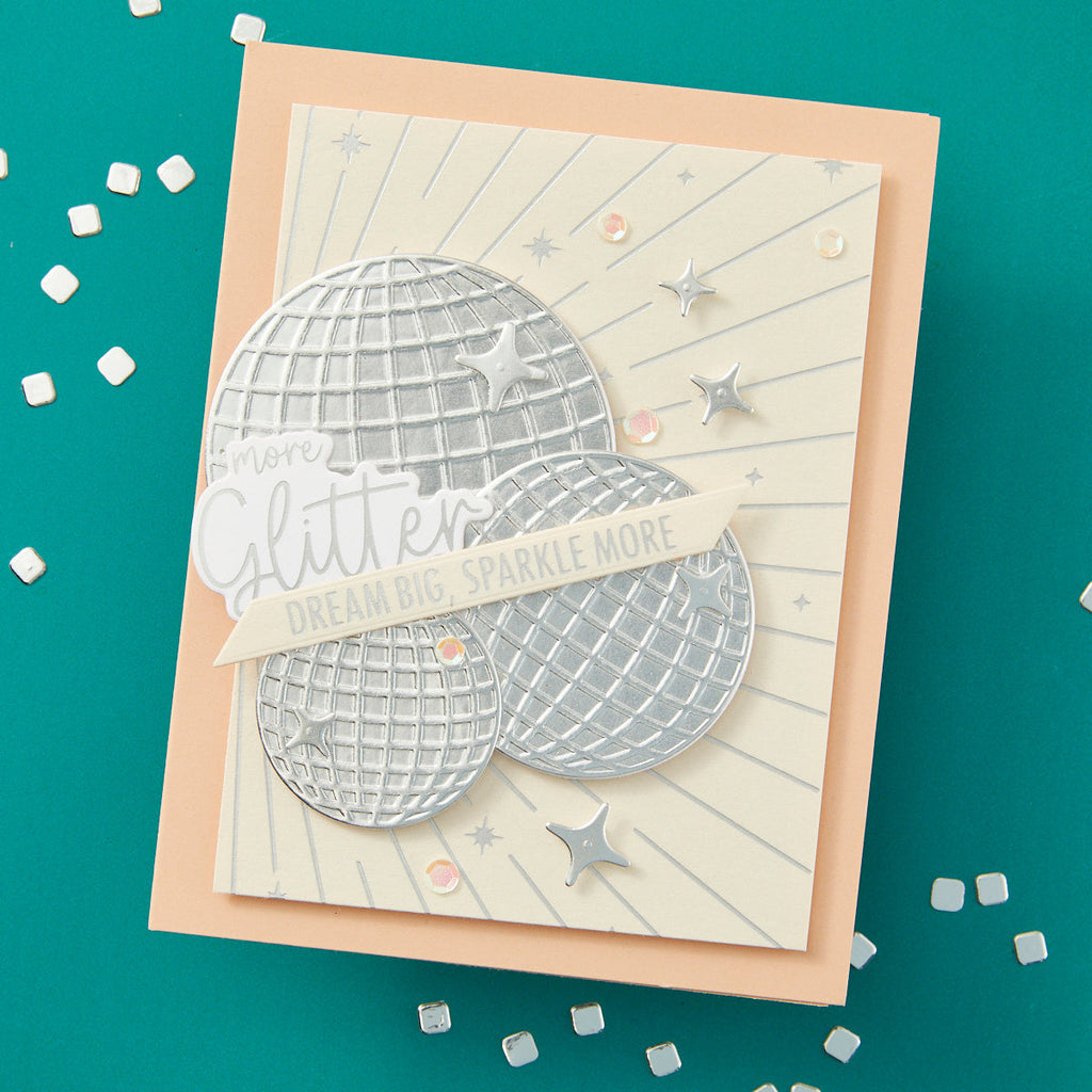 Spellbinders Sparkle Background Glimmer Hot Foil Plate and Die Set glp-438 glitter