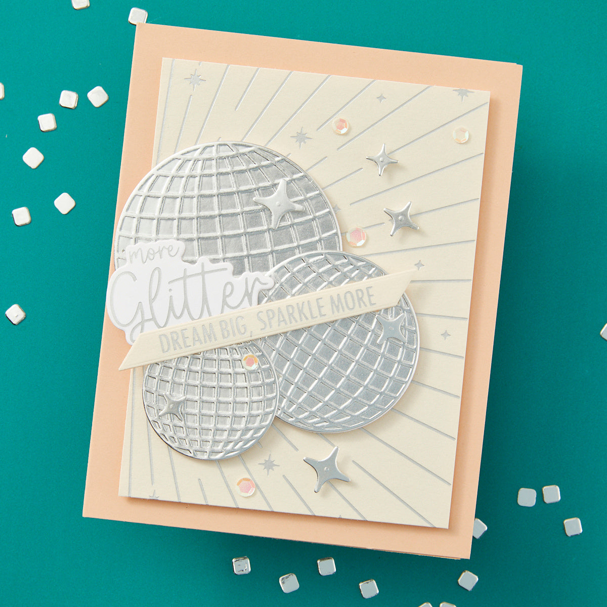 Spellbinders Sparkle Background Glimmer Hot Foil Plate and Die Set glp-438 glitter