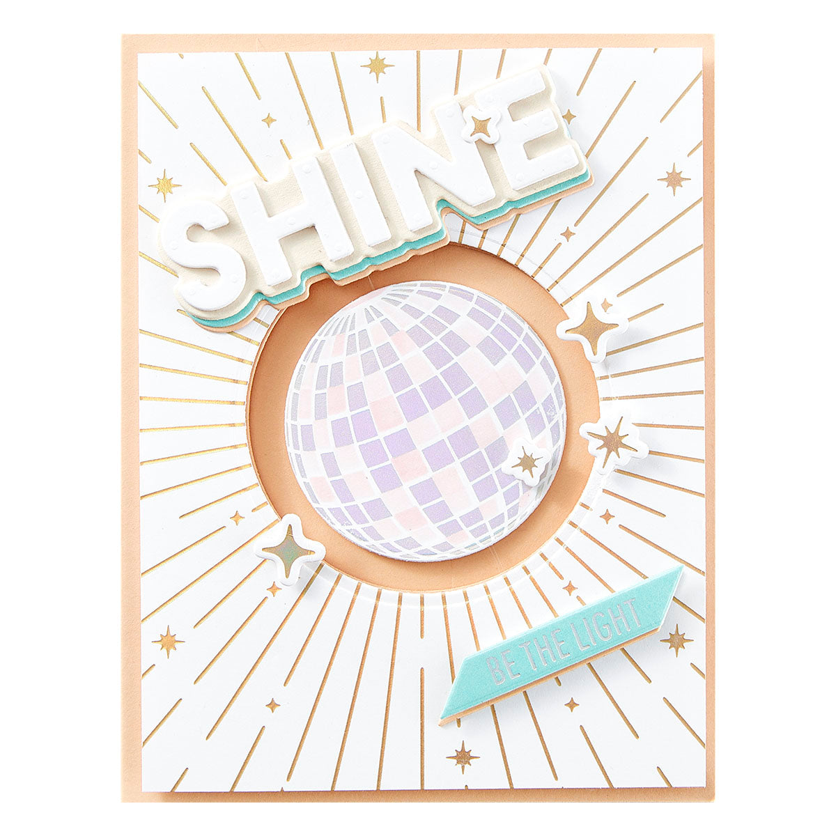 Spellbinders Sparkle Background Glimmer Hot Foil Plate and Die Set glp-438 shine