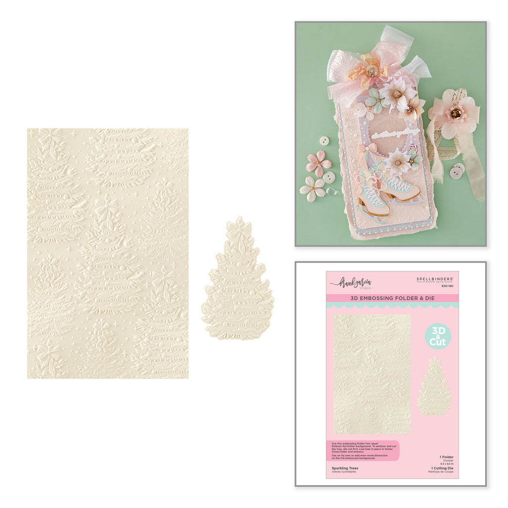 Spellbinders Sparkling Trees 3D Embossing Folder and Die e3d-190