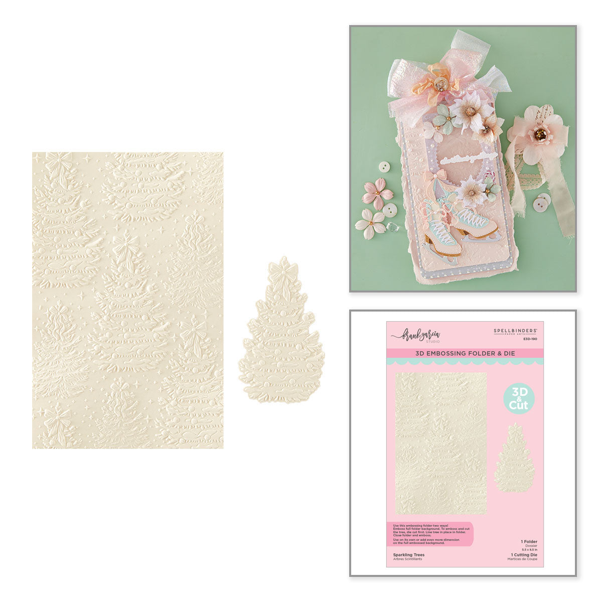 Spellbinders Sparkling Trees 3D Embossing Folder and Die e3d-190