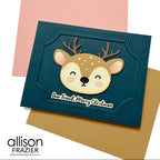 Spellbinders Spectacular Deer Etched Dies s3-564 blue frame border deer friend christmas card allison frazier