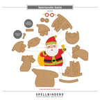 Spellbinders Spectacular Santa Etched Dies s5-723 contents inside