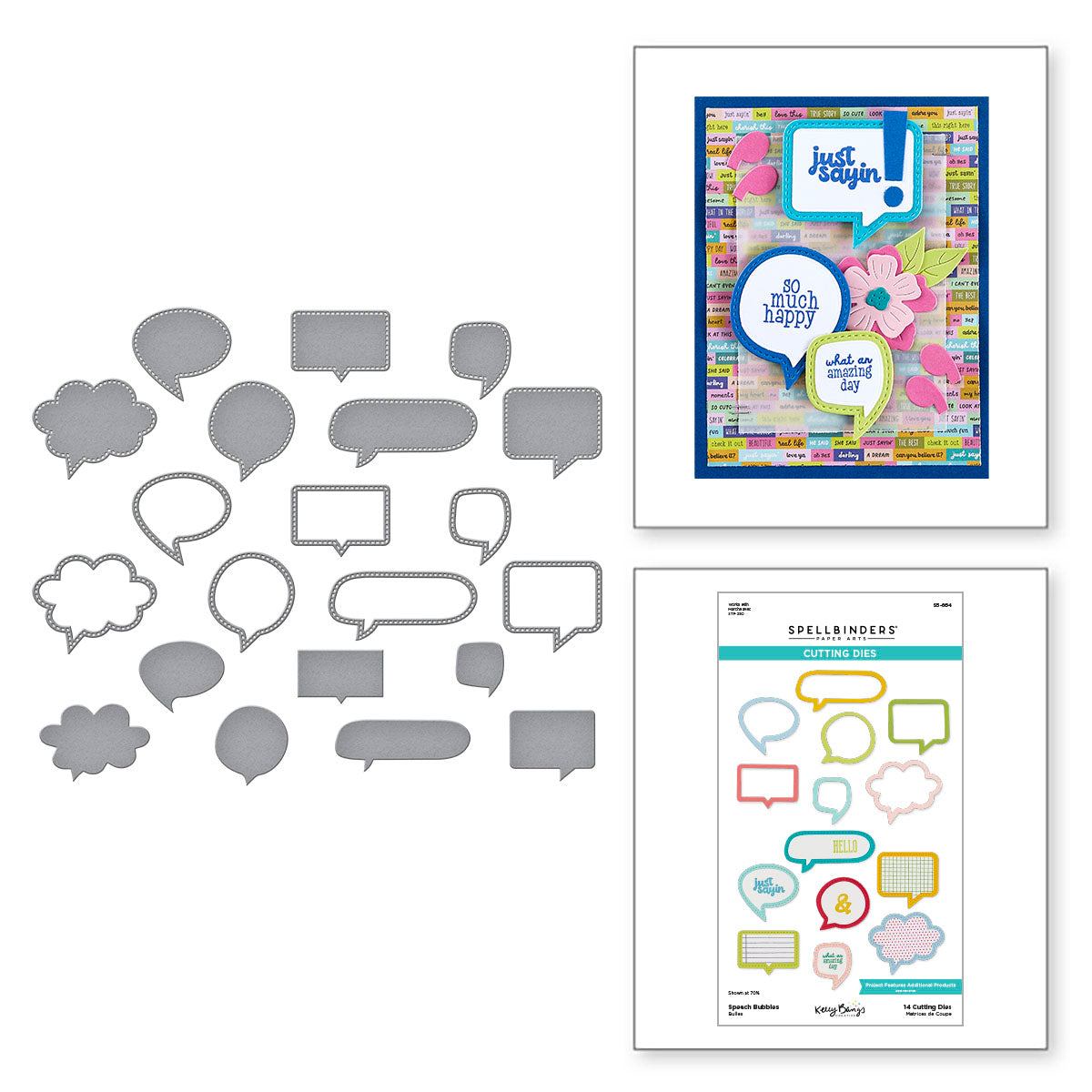 Spellbinders Speech Bubbles Etched Dies s5-664