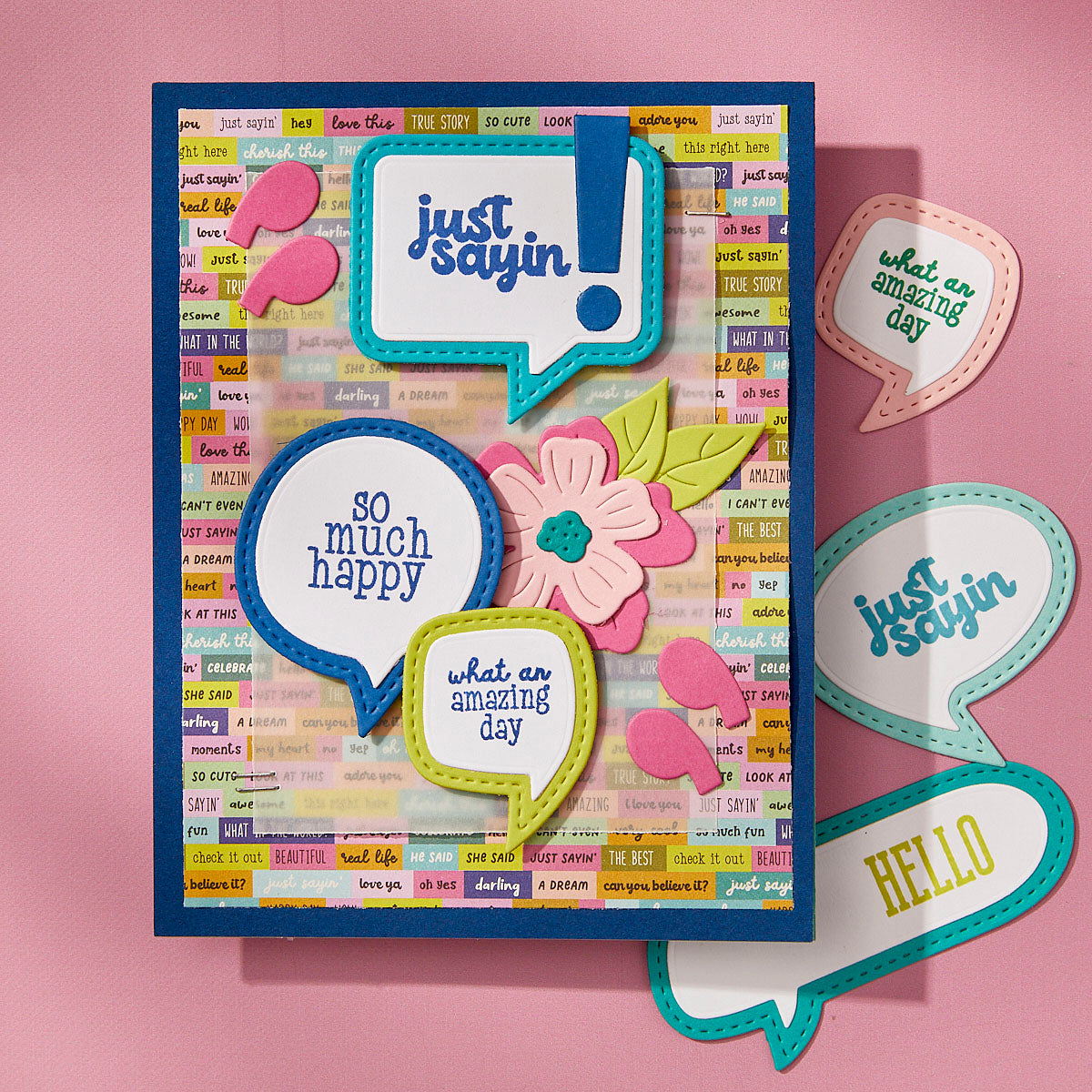 Spellbinders Speech Bubbles Etched Dies s5-664 amazing day