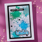 Spellbinders Splatters BetterPress Plate bp-288 birthday