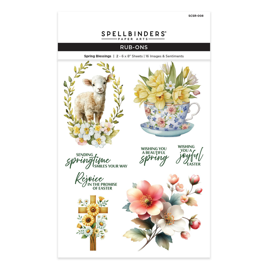 Spellbinders Spring Blessings Rub-On Sheets scsr-008