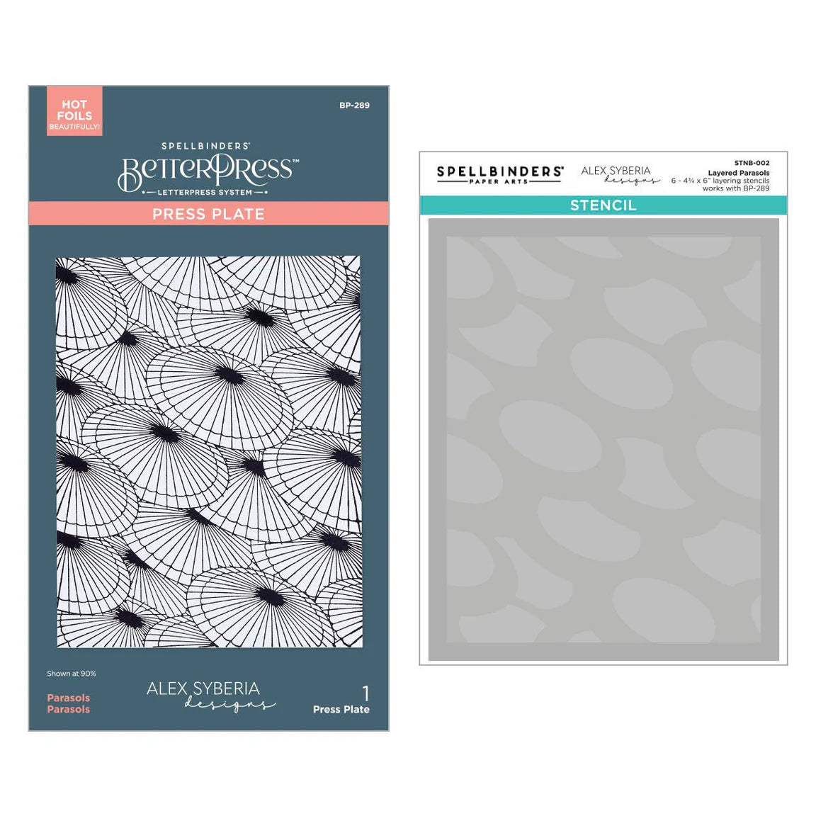 Spellbinders Spring in Kyoto BetterPress and Stencil Set bd-0943