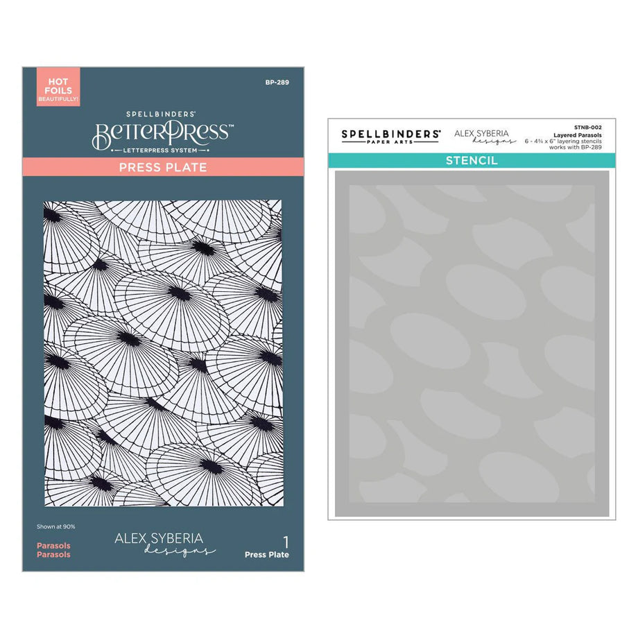 Spellbinders Spring in Kyoto BetterPress and Stencil Set bd-0943